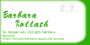 barbara kollath business card