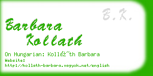 barbara kollath business card